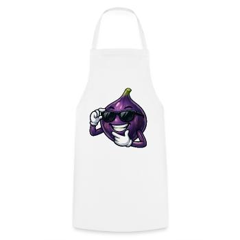Dessin animé Fig Cool Fruit Summer Fruit - Tablier de cuisine - blanc - Devant - AI Model Male 185 dark (185cm)
