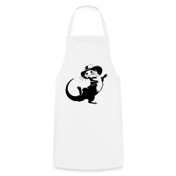 Loutre drôle avec motif de dessin animé chapeau - Tablier de cuisine - blanc - Devant - AI Model Male 185 dark (185cm)