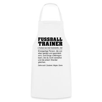Lustige Definition Fußballtrainer Geschenk - Kochschürze - Weiß - Vorne - AI Model Male 185 dark (185cm)
