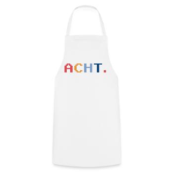 8e cadeau d’anniversaire Huit - Tablier de cuisine - blanc - Devant - AI Model Male 185 dark (185cm)