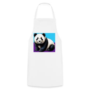 Panda - Kochschürze - Weiß - Vorne - AI Model Male 185 dark (185cm)