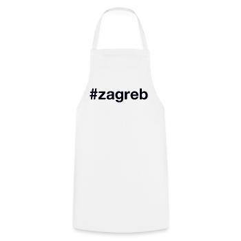 Zagreb Hrvatska Croatia Kroatien Hashtag - Tablier de cuisine - blanc - Devant - AI Model Male 185 dark (185cm)