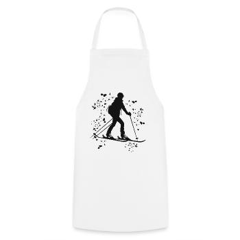 Alpine skier Winter sports Ski touring - Cooking Apron - white - Front - AI Model Male 185 dark (185cm)