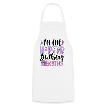 I'm The K Pop Birthday Bestie - Kochschürze - Weiß - Vorne - AI Model Male 185 dark (185cm)