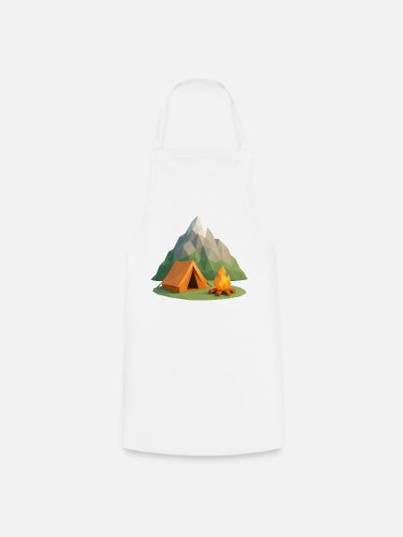 Geopolymountain Camping Szene - Kochschürze - Weiß