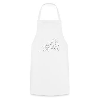 Excavatrice - Tablier de cuisine - blanc - Devant - AI Model Male 185 dark (185cm)