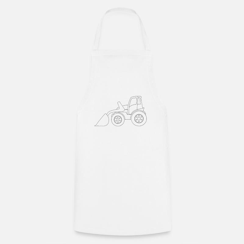 Excavator - Cooking Apron - white