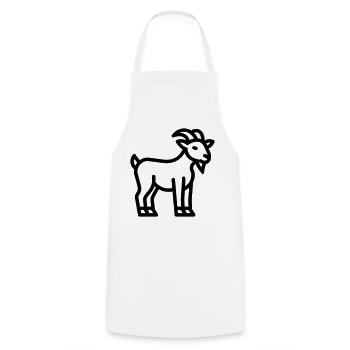 goat - Cooking Apron - white - Front - AI Model Male 185 dark (185cm)