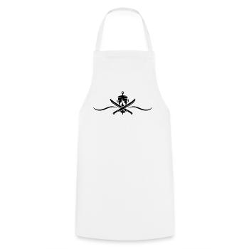 Döner Skewer Kebab - Cooking Apron - white - Front - AI Model Male 185 dark (185cm)