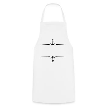 Anchor icon - Cooking Apron - white - Front - AI Model Male 185 dark (185cm)