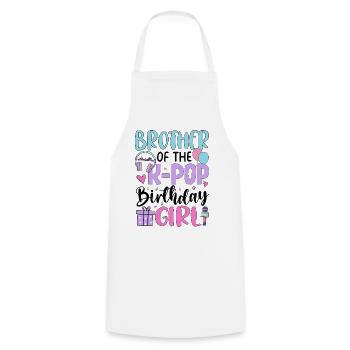 Brother Of The K Pop Birthday Girl - Cooking Apron - white - Front - AI Model Male 185 dark (185cm)