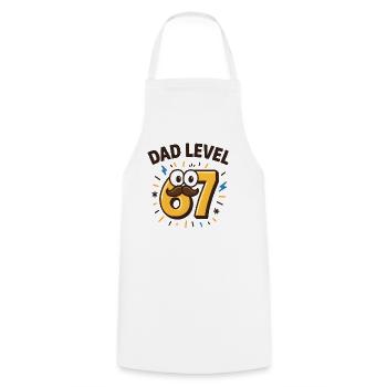 Dad Level 67 Six Seven Meme Father Dad Humor - Cooking Apron - white - Front - AI Model Male 185 dark (185cm)