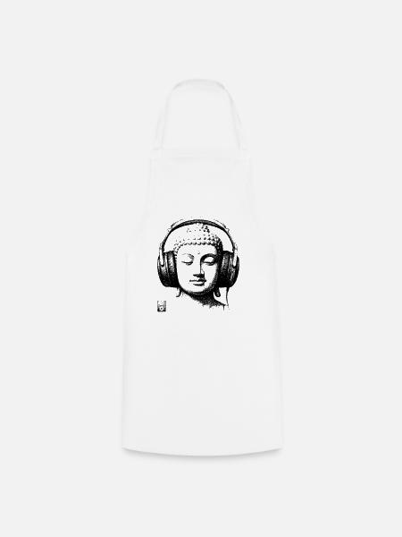 Music Buddha - Kochschürze - Weiß