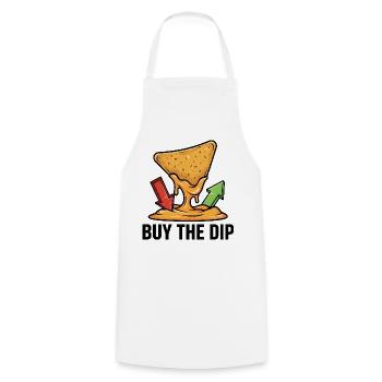 Nachos Cheese Dip Saying Trading Financial Stocks - Cooking Apron - white - Front - AI Model Male 185 dark (185cm)