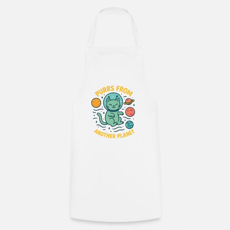 Ronrona da un pianeta alieno - Grembiule da cucina - bianco