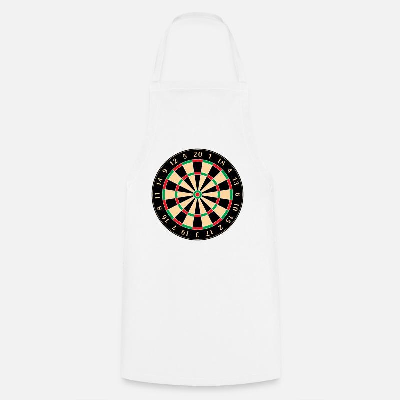Dartscheibe - Kochschürze - Weiß