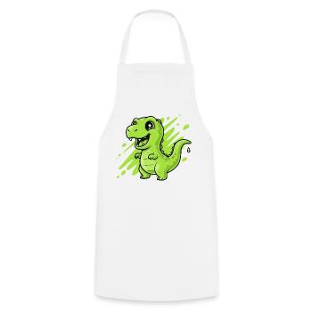 Green Slime Dino Comic - Cooking Apron - white - Front - AI Model Male 185 dark (185cm)