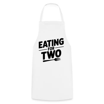 Eating for Two - Cooking Apron - white - Front - AI Model Male 185 dark (185cm)