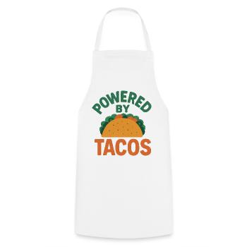 Angetrieben von Tacos - Kochschürze - Weiß - Vorne - AI Model Male 185 dark (185cm)