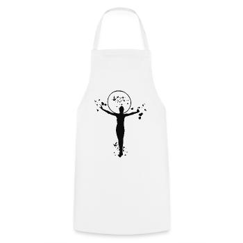 Gymnastique, cercleaux, gymnastique rythmique - Tablier de cuisine - blanc - Devant - AI Model Male 185 dark (185cm)