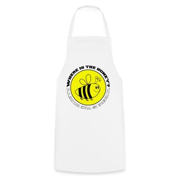 Biene Where is the Honey - Kochschürze - Weiß - Vorne - AI Model Male 185 dark (185cm)