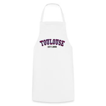 Toulouse Fondée en 2006 - Tablier de cuisine - blanc - Devant - AI Model Male 185 dark (185cm)