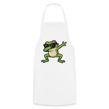 Grenouille à tamponner - Tablier de cuisine - blanc - Devant - AI Model Male 185 dark (185cm)