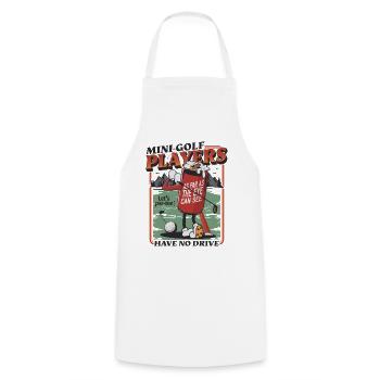 Un design de golfeur amusant pour les golfeurs - Tablier de cuisine - blanc - Devant - AI Model Male 185 dark (185cm)