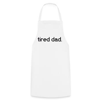 Papa fatigué - Tablier de cuisine - blanc - Devant - AI Model Male 185 dark (185cm)