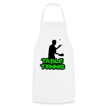 Neon Graffiti Table Tennis Lettering - Cooking Apron - white - Front - AI Model Male 185 dark (185cm)