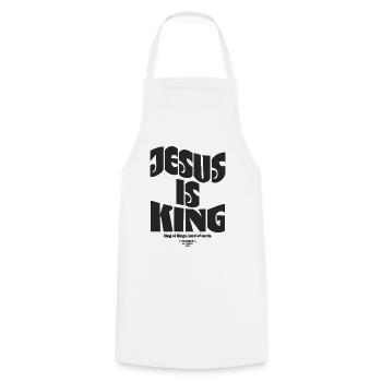 Jesus Is King Christian Bible Verse Faith - Cooking Apron - white - Front - AI Model Male 185 dark (185cm)