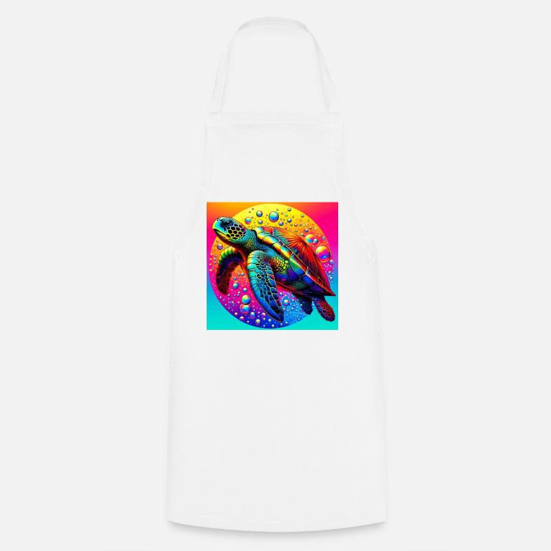 tortue - Tablier de cuisine - blanc