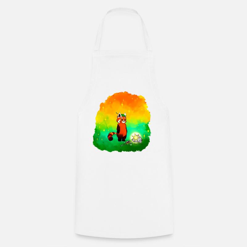Star Seeker Red Panda - Cooking Apron - white