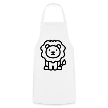 lion - Tablier de cuisine - blanc - Devant - AI Model Male 185 dark (185cm)