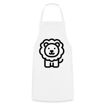 lion - Tablier de cuisine - blanc - Devant - AI Model Male 185 dark (185cm)