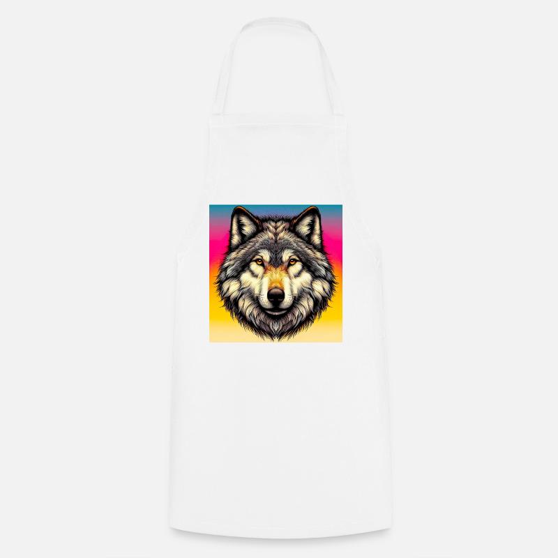 Wolf - Cooking Apron - white