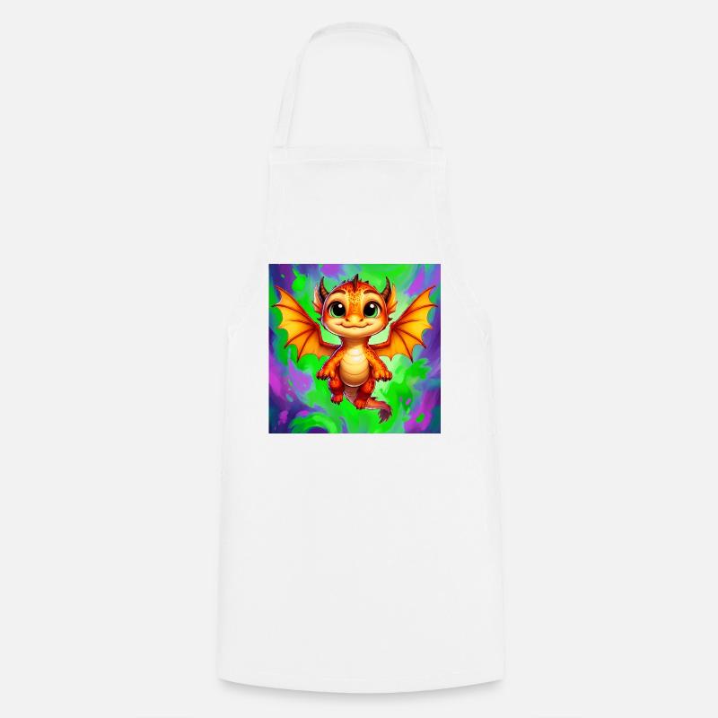 dragon - Cooking Apron - white