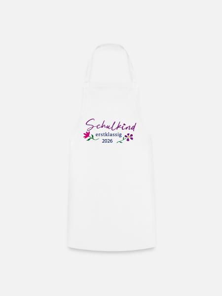 Schulkind Erstklassig 2026 - Kochschürze - Weiß