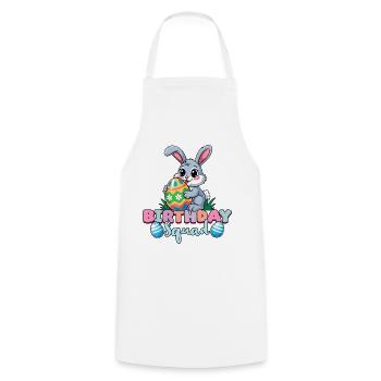 Birthday Squad Happy Easter Bunny Spring - Cooking Apron - white - Front - AI Model Male 185 dark (185cm)