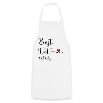 Veterinarian - Cooking Apron - white - Front - AI Model Male 185 dark (185cm)