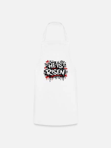 He is risen - Kochschürze - Weiß