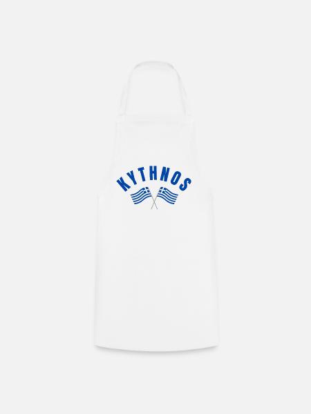 Kythnos-griechische Flaggen - Kochschürze - Weiß