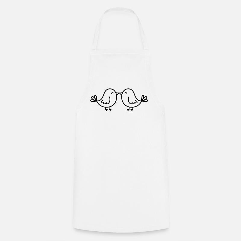 Cute Birds - Cooking Apron - white