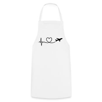 Amour du voyage - Tablier de cuisine - blanc - Devant - AI Model Male 185 dark (185cm)