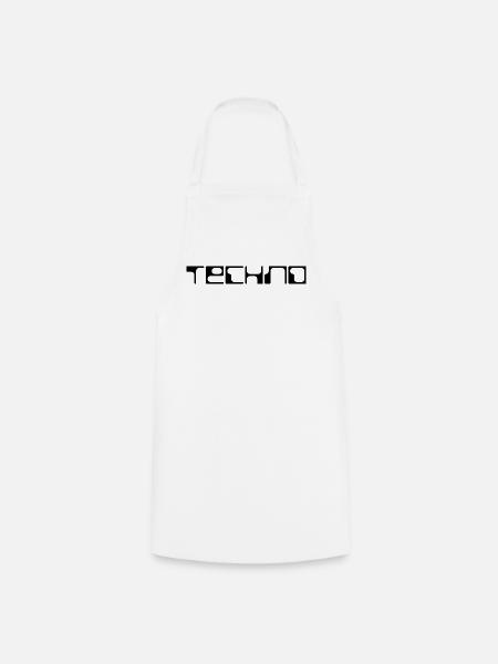 Techno-Bold-Logo-Design - Kochschürze - Weiß