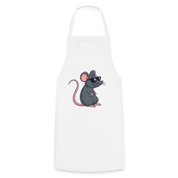 Ratten-Stilvolle Dunkle Brille - Kochschürze - Weiß - Vorne - AI Model Male 185 dark (185cm)
