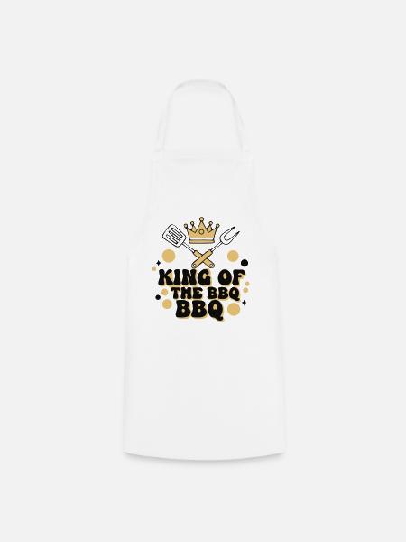 Echter King of BBQ Griller - Kochschürze - Weiß