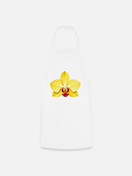 Orchidee - Kochschürze - Weiß