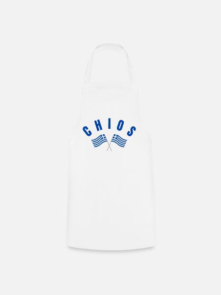 Chios Crossed Greek Flags  - Cooking Apron - white