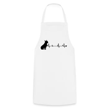 Chien - Tablier de cuisine - blanc - Devant - AI Model Male 185 dark (185cm)